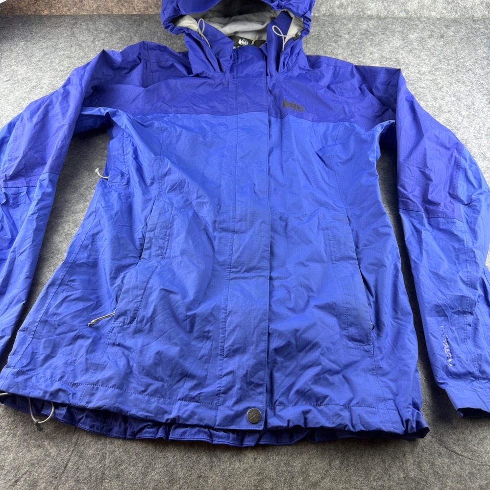 REI Co-op Peak 2.5L Rain Jacket Womens XS Royal Blue Waterproof Hooded Shell